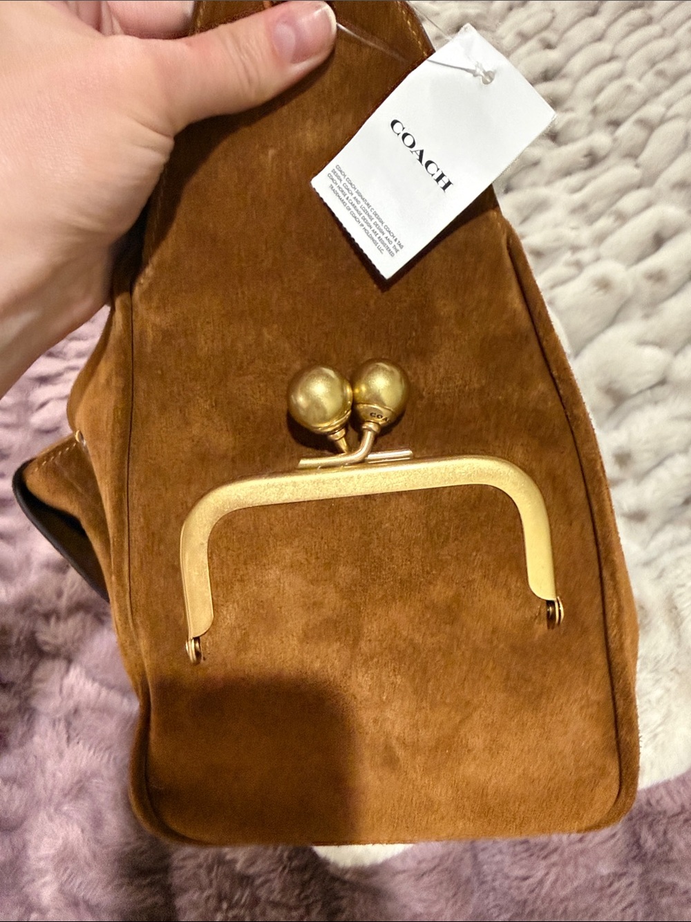 Suede coach haversack nwt - Picture 14 of 15